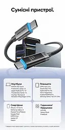 Кабель Vention TSIBF USB-C - USB-C PD 240 Вт з OLED-дисплеєм 1 м чорний (TSIBF) - мініатюра 13