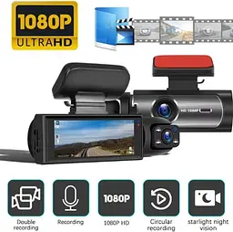 Автомобільний відеореєстратор M8 3,16-дюймовий Full HD 1080P екран з двома камерами - мініатюра 4