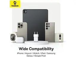 Мережевий зарядний пристрій BASEUS Palm Fast Charger 30 W Type-C to Type-C cable (P10111605213-01) - мініатюра 8