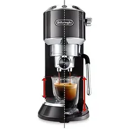 Рожкова кавоварка еспресо Delonghi Dedica Arte EC 885.GY - мініатюра 3