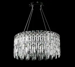 Кришталева люстра Splendid Ray LGH90364/480/2 LED (CR) підвісна люстра з кришталем хром 48 см, висота 40-110 см, на LED-освітленні