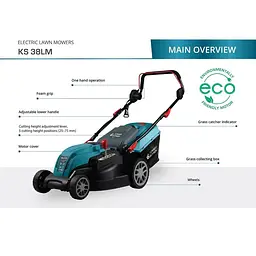 Газонокосарка електрична Konner & Sohnen KS 38LM 1400В 38 см (KS 38LM) - мініатюра 8