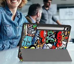 Чохол-книжка BeCover Flexible TPU Mate для Samsung Galaxy Tab S9 (SM-X710/SM-X716)/S9 FE (SM-X510/SM-X516B) Graffiti (712534) - мініатюра 9