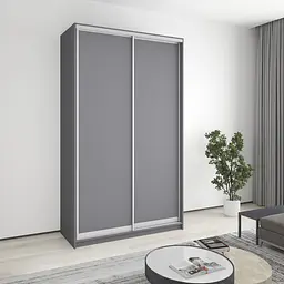 Шафа-купе дводверна MebelStar Стандарт AL 2ДСП 140x45x240 см Антрацит (MBS-3550)