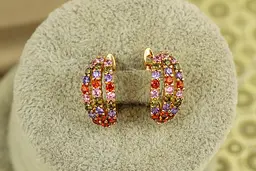 Сережки Xuping Jewelry Веселкові серенади 1,7 см золотисті