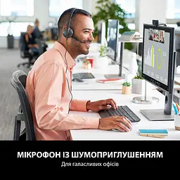 Комп'ютерна гарнітура Logitech H340 USB Graphite (981-000475) - мініатюра 2