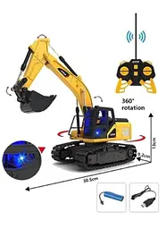Екскаватор на радіокеруванні Z 6809 A акумулятор 3.7 V, пульт 40 GHz, підсвічування, рухливі елементи - мініатюра 2