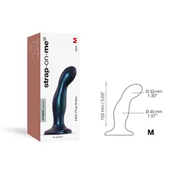 Фалоімітатор Strap-On-Me Dildo Plug Snaky M 15.3 см синій - мініатюра 5