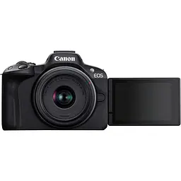 Бездзеркальний фотоапарат Canon EOS R50 Creator Kit RF-S 18-45mm f4.5-6.3 IS STM Black (5811C036) UA [140466] - мініатюра 4