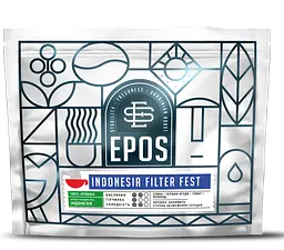 Кава в зернах EPOS INDONESIA FILTER FEST свіжообсмажена 100% арабіка 200 г