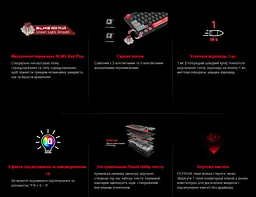 Механічна ігрова клавіатура A4Tech Bloody S-310-N BLMS Red Plus Switch USB RGB Black - мініатюра 9