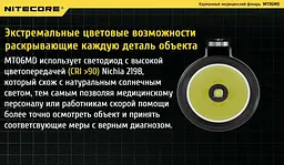 Медичний діагностичний міні ліхтарик Nitecore MT06MD 2хААА (Чорний) - мініатюра 6