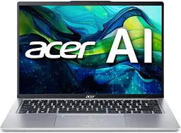 Ноутбук Acer Swift Go 14 SFG14-73 14 2.8K OLED, Intel U7-155H, 32GB, F1TB, UMA, Win11, сріблястий (NX.KSGEU.005)