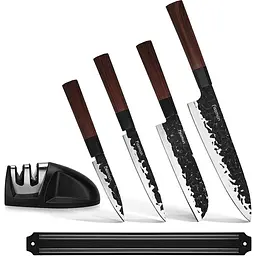 Набір ножів Fissman Kendo з магнітною планкою і точилом 6 предметів (2703) - мініатюра 2
