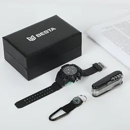 Чоловічий наручний годинник Besta Box Peremoga Set з компасом + подарунковий набір - мініатюра 3