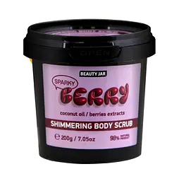 Скраб для тіла Мерехтливий Блискуча ягідка Beauty Jar 200 г