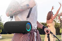 Портативная колонка REAL-EL RX725 15W Bluetooth TWS, RGB, Black - мініатюра 11