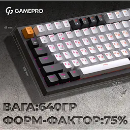 Клавіатура GamePro Red з Hot-Swap RGB Black дротова механічна (MK160B) - мініатюра 19