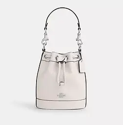 Жіноча шкіряна сумка Bucket Bag (Біла) - мініатюра 2