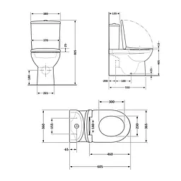 Унітаз підлоговий Qtap Grand Ultra Quiet безобідковий з сидінням Soft-close White QT26228301W, Білий - мініатюра 2
