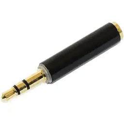 Перехідник звуковий Atcom 3.5 мм 4-pin M - 3.5 мм 3-pin F чорний (17577)