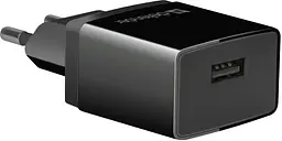 Мережевий зарядний пристрій Defender EPA-10 чорний, 1xUSB, 5V/2.1A, Package (83572) (6505065) - мініатюра 2