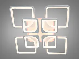 Стельова LED-люстра Diasha 8060/4+4WH 165W, Ø60×14 см, 3 кольори світла, диммер, пульт - мініатюра 4