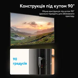 Оптичний аудіокабель Toslink Vention 2 м тослінк 2 оптичні штекери S/PDIF кутовий штекер 90° і прямий штекер 2-канальний PCM або стиснене багатоканальне аудіо за підтримки пристроїв конструкція з обертанням на 360° чорний (BKDBH) - мініатюра 6