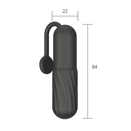 Вібропуля з хвостиком водонепроникна 10 режимів USB 8,4 см Чорна