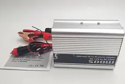 Автоінвертор-перетворювач напруги 12 V-220 V 500 Вт і USB-виходом 12 V у 220 V 500 W Power Inverter - мініатюра 1