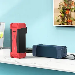 Портативна акустика Hoco Bluetooth HC6 з ФМ радіо та USB бездротова червона - мініатюра 4