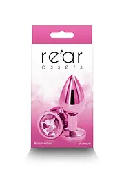 Анальна пробка Ns Novelties Pink MEDIUM Rear Assets, 8,2 см, рожевий - мініатюра 4