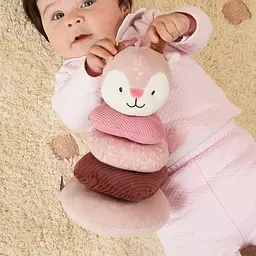 Текстильна пірамідка з брязкальцем Miniland Baby Deer (97374) - мініатюра 2
