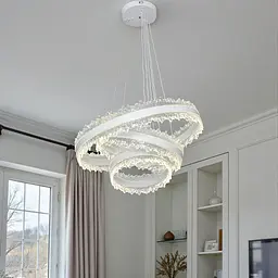 LED-люстра Diasha D8751-600+400+300WH, біла, 185W, 10175 lm - мініатюра 3