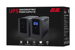 2E Джерело безперебійного живлення DD1500, 1500VA/900W, LCD,USB, 3xSchuko - мініатюра 4