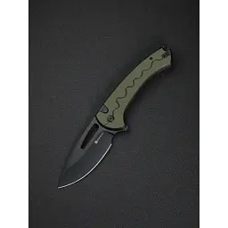 Ніж Sencut Squiggy, Black/Green G10, Darkwash (S24082A-2) - мініатюра 8