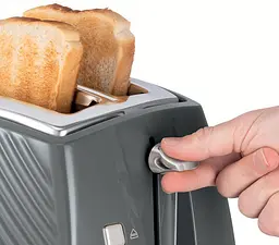 Тостер GrooWe 2 Slice 850Вт, підігрів, розморожування, пластик, сірий Russell Hobbs kuh0014911 - мініатюра 7