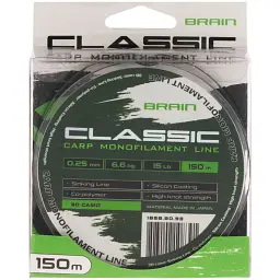 Волосінь Brain Classic Carp Line 3D (ca мo) 150 м 0.25 мм 15 lb 6.6 кг - мініатюра 2