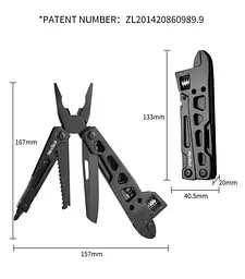 Мультитул Nextool Vanguard Multifunctional Wrench NE20131 Black - мініатюра 3