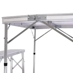 Стіл складаний і дві лавки Lugi JY-9060W для кемпінгу 90х60х39.5/70 см сірий - мініатюра 9