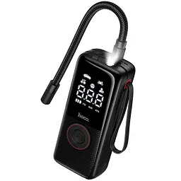 Автомобільний насос Hoco ZP18 Enlighten smart air pump Black