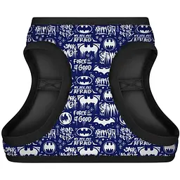 Шлея для собак Waudog Clothes м'яка з QR паспортом, малюнок "Бетмен біло-блакитний", XS1 - мініатюра 2