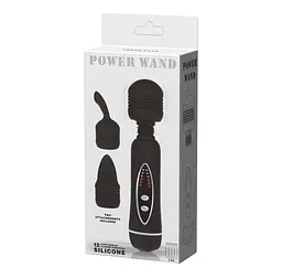 Вібратор зі змінними насадками Power Wand Massage Kit Black - мініатюра 3