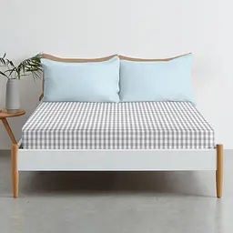 Простирадло Cosas на резинці 90х200 gray check, сірий (GrayCheck_90x200x20) - мініатюра 2