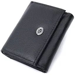 Невелике жіноче портмоне з монетницею з натуральної шкіри ST Leather 22730 чорне - мініатюра 5