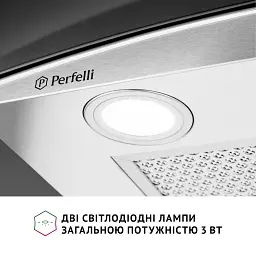 Витяжка декоративна зі склом Perfelli GRASSI 6HMX INOX - мініатюра 5