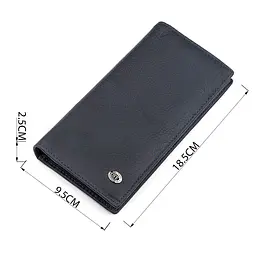 Чоловічий купюрник ST Leather 18370 (ST148) дуже зручний синій - мініатюра 3