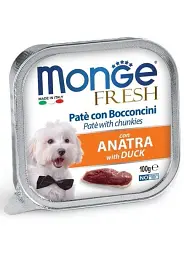 Консервований корм Monge Dog Fresh Duck - паштет з качкою для собак 100 г