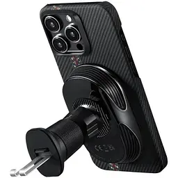 Автотримач із бездротовою зарядкою Pitaka MagEZ Car Mount Pro 2 Qi2 Car Vent (CM2402N) [125386] - мініатюра 6