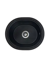 Кухонна мийка Adamant CIRCUM чорний металік 500x425x180 мм, без крила 50 см